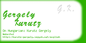 gergely kurutz business card